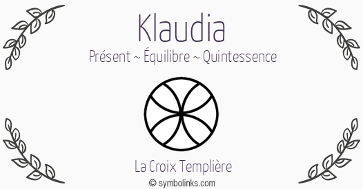 Symbole géonumérologique du prénom Klaudia