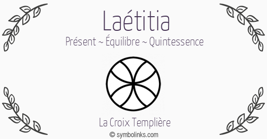 Symbole géonumérologique du prénom Laétitia