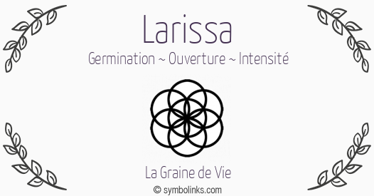 Symbole géonumérologique du prénom Larissa