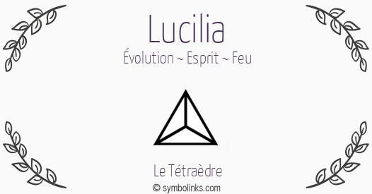 Symbole géonumérologique du prénom Lucilia