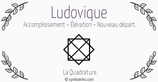 Symbole géonumérologique du prénom Ludovique