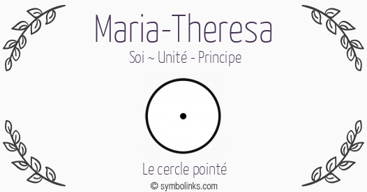 Symbole géonumérologique du prénom Maria-Theresa