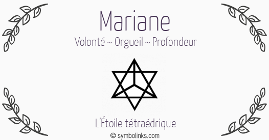 Symbole géonumérologique du prénom Mariane