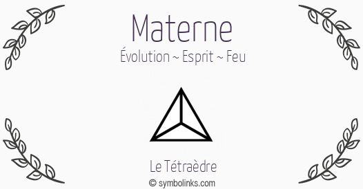 Symbole géonumérologique du prénom Materne