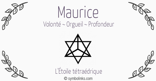 Symbole géonumérologique du prénom Maurice