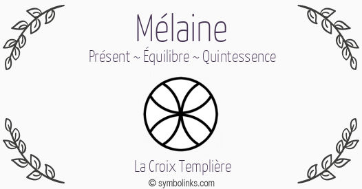 Symbole géonumérologique du prénom Mélaine