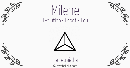 Symbole géonumérologique du prénom Milene