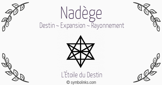 Symbole géonumérologique du prénom Nadège
