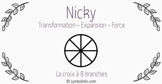 Symbole géonumérologique du prénom Nicky