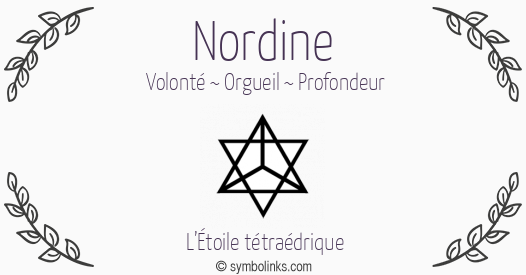 Symbole géonumérologique du prénom Nordine