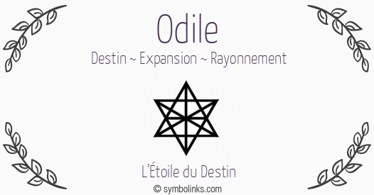 Symbole géonumérologique du prénom Odile