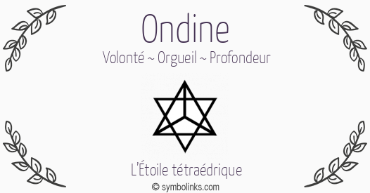 Symbole géonumérologique du prénom Ondine