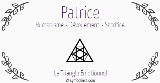 Symbole géonumérologique du prénom Patrice