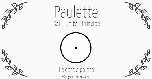 Symbole géonumérologique du prénom Paulette