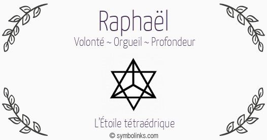 Symbole géonumérologique du prénom Raphaël