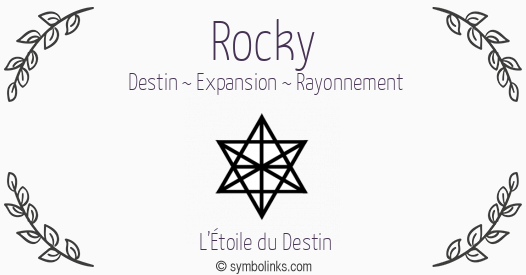 Symbole géonumérologique du prénom Rocky