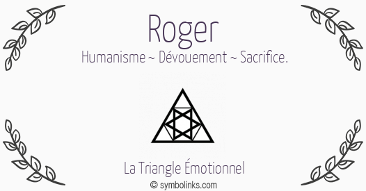 Symbole géonumérologique du prénom Roger