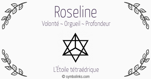 Symbole géonumérologique du prénom Roseline
