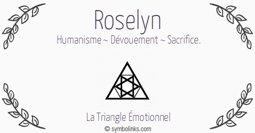 Symbole géonumérologique du prénom Roselyn