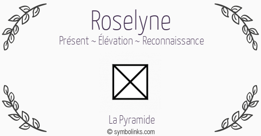 Symbole géonumérologique du prénom Roselyne