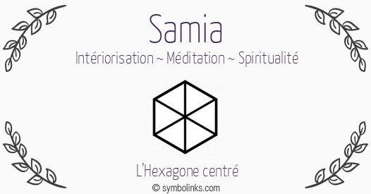 Symbole géonumérologique du prénom Samia