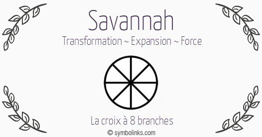 Symbole géonumérologique du prénom Savannah