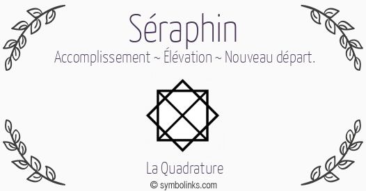 Symbole géonumérologique du prénom Séraphin
