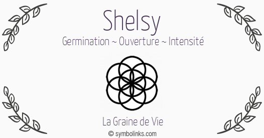 Symbole géonumérologique du prénom Shelsy