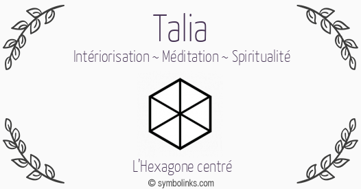 Symbole géonumérologique du prénom Talia