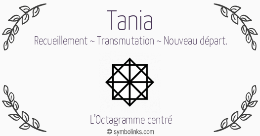 Symbole géonumérologique du prénom Tania