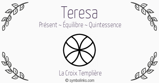 Symbole géonumérologique du prénom Teresa