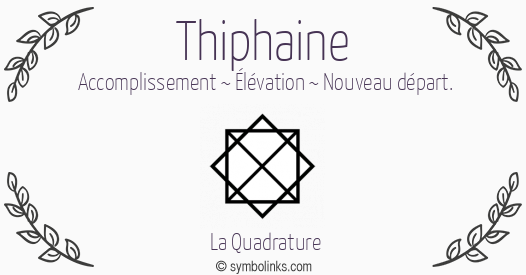 Symbole géonumérologique du prénom Thiphaine