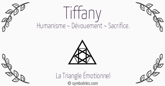 Symbole géonumérologique du prénom Tiffany