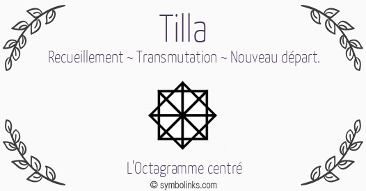 Symbole géonumérologique du prénom Tilla