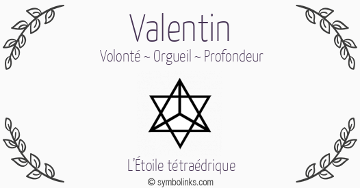 Symbole géonumérologique du prénom Valentin