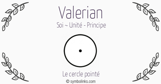 Symbole géonumérologique du prénom Valerian