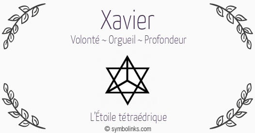 Symbole géonumérologique du prénom Xavier