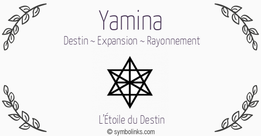 Symbole géonumérologique du prénom Yamina