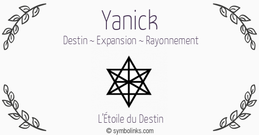 Symbole géonumérologique du prénom Yanick