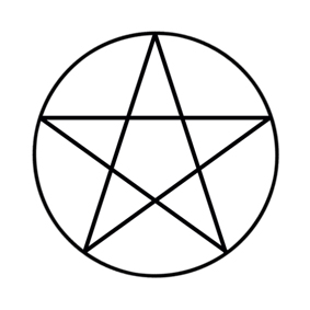 Pentagramme : étoile à 5 branches révélant le nombre d'or