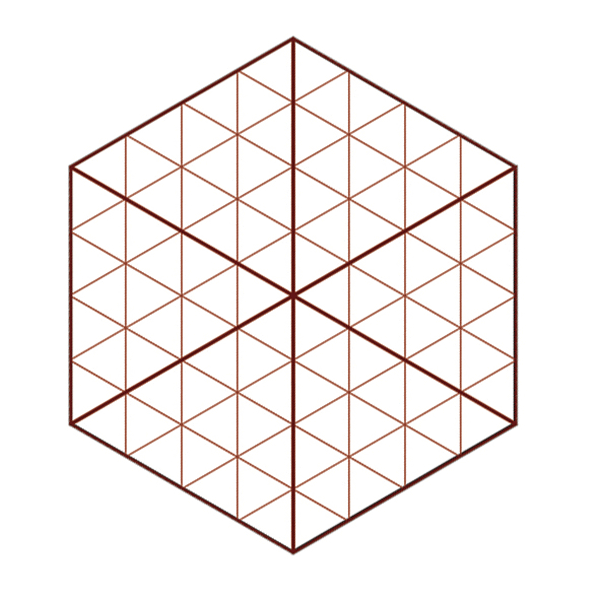 Animation de la matrice hexagonale des nombres figurés