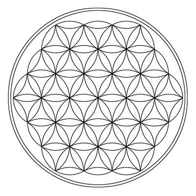 Le déploiement fractal de la Fleur de Vie : 1, 7, 19, 37 cercles
