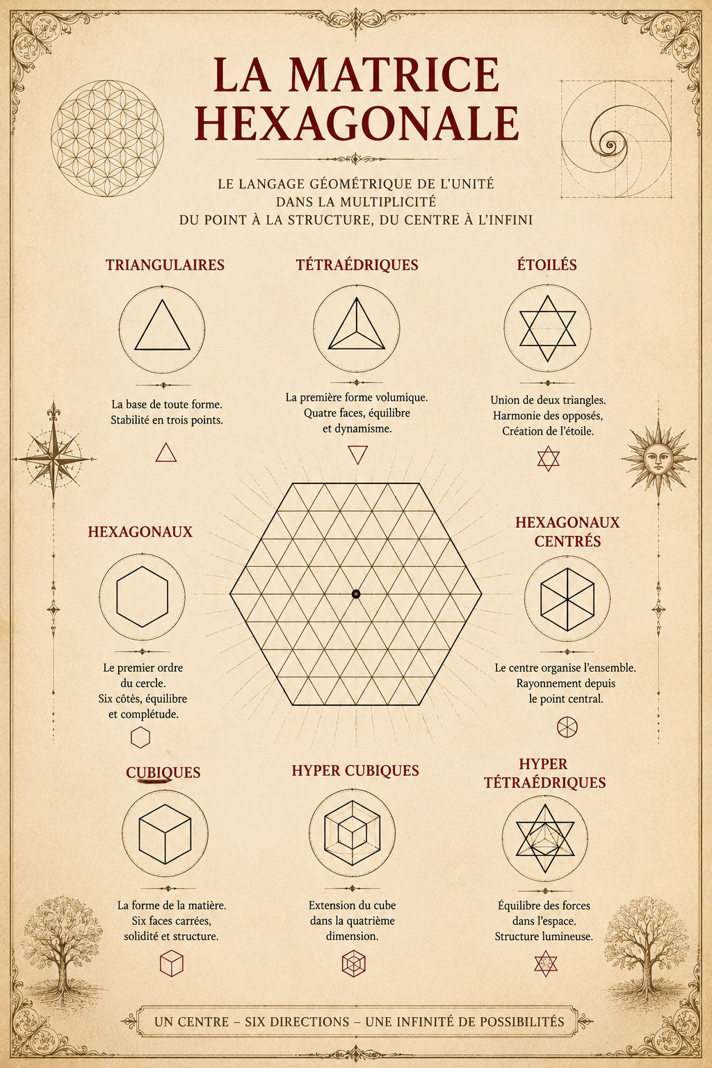 Animation de la matrice hexagonale des nombres figurés