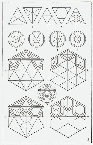 Le pavage hexagonal centré — les nombres hexagonaux centrés 1, 7, 19, 37