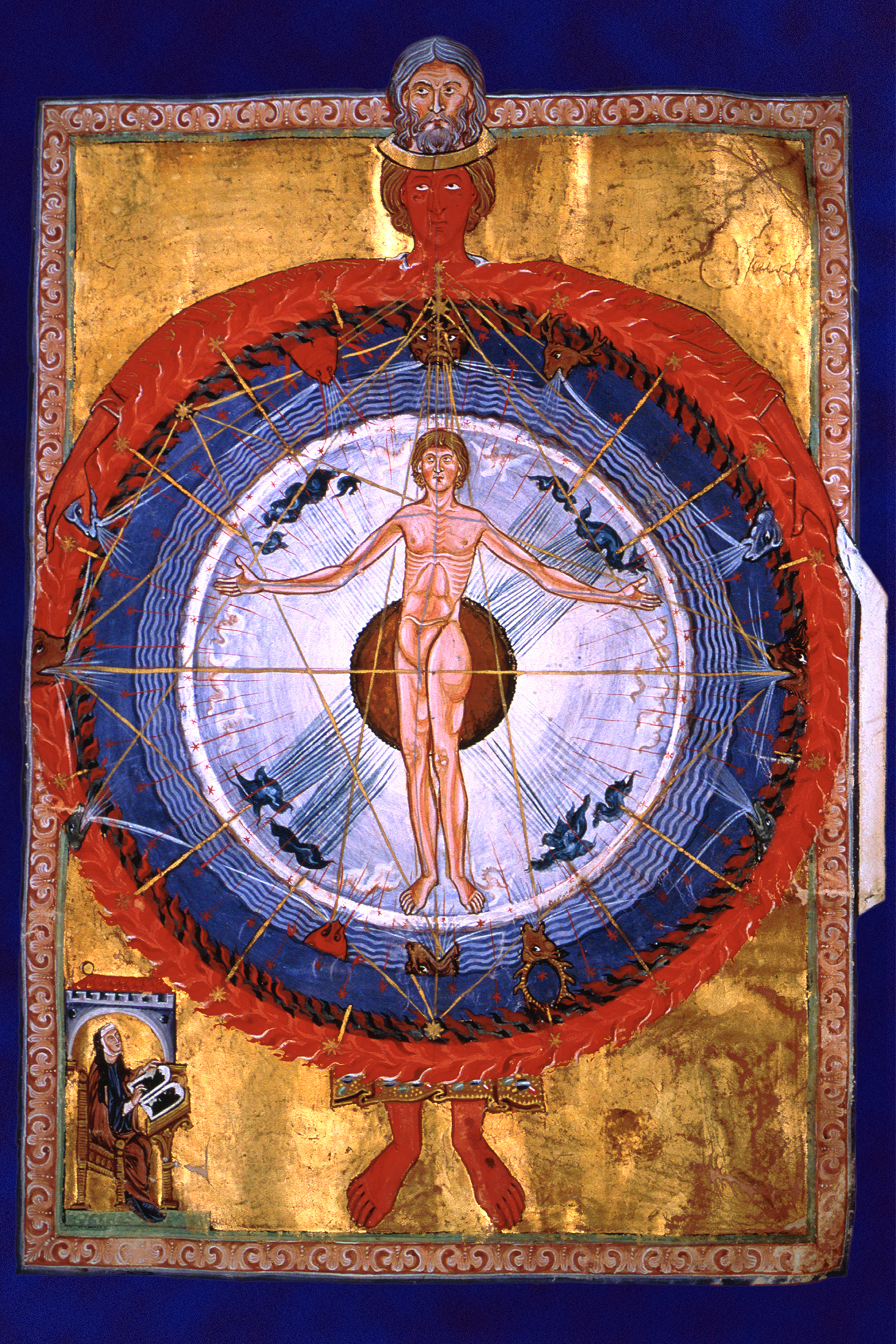 Homme en croix : crucifixion symbolique des 4 éléments